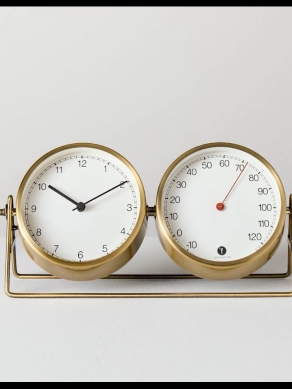 Analog Table Clock and Thermometer
Brass - Hearth & Hand with Magnolia